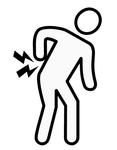 icon showing back pain sciatica